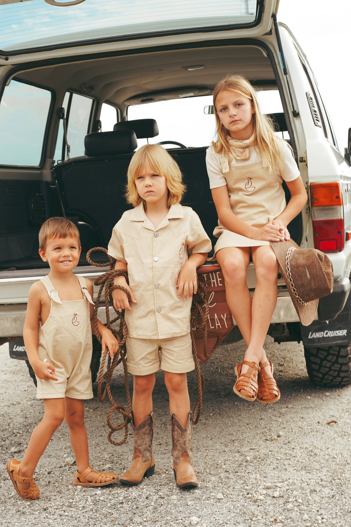 Pinstripe Boys Romper