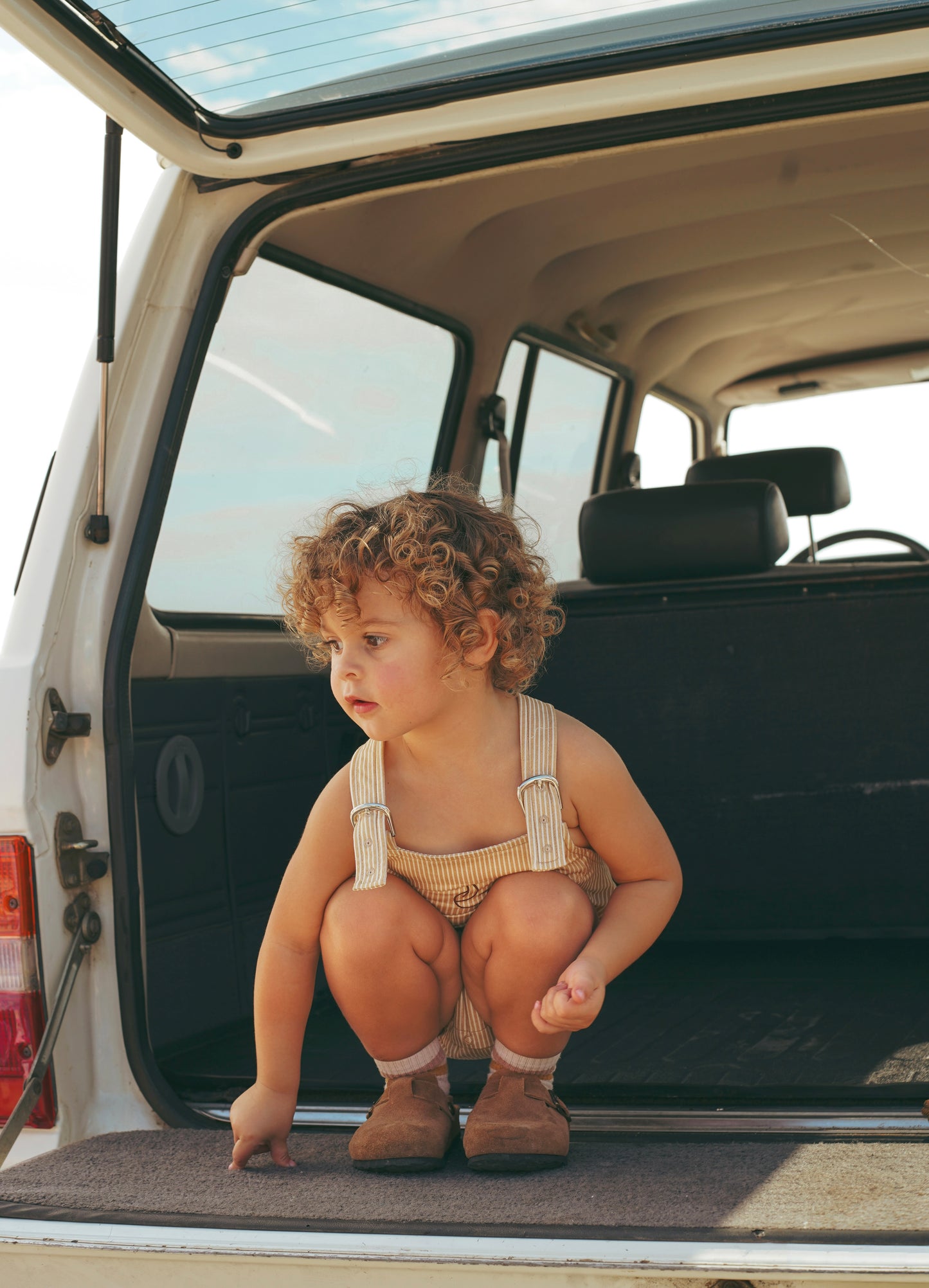 Pinstripe Girls Romper