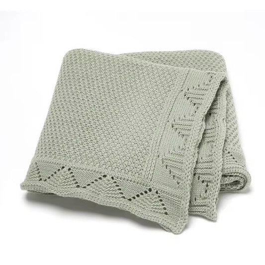 Knit blanket (mint green)