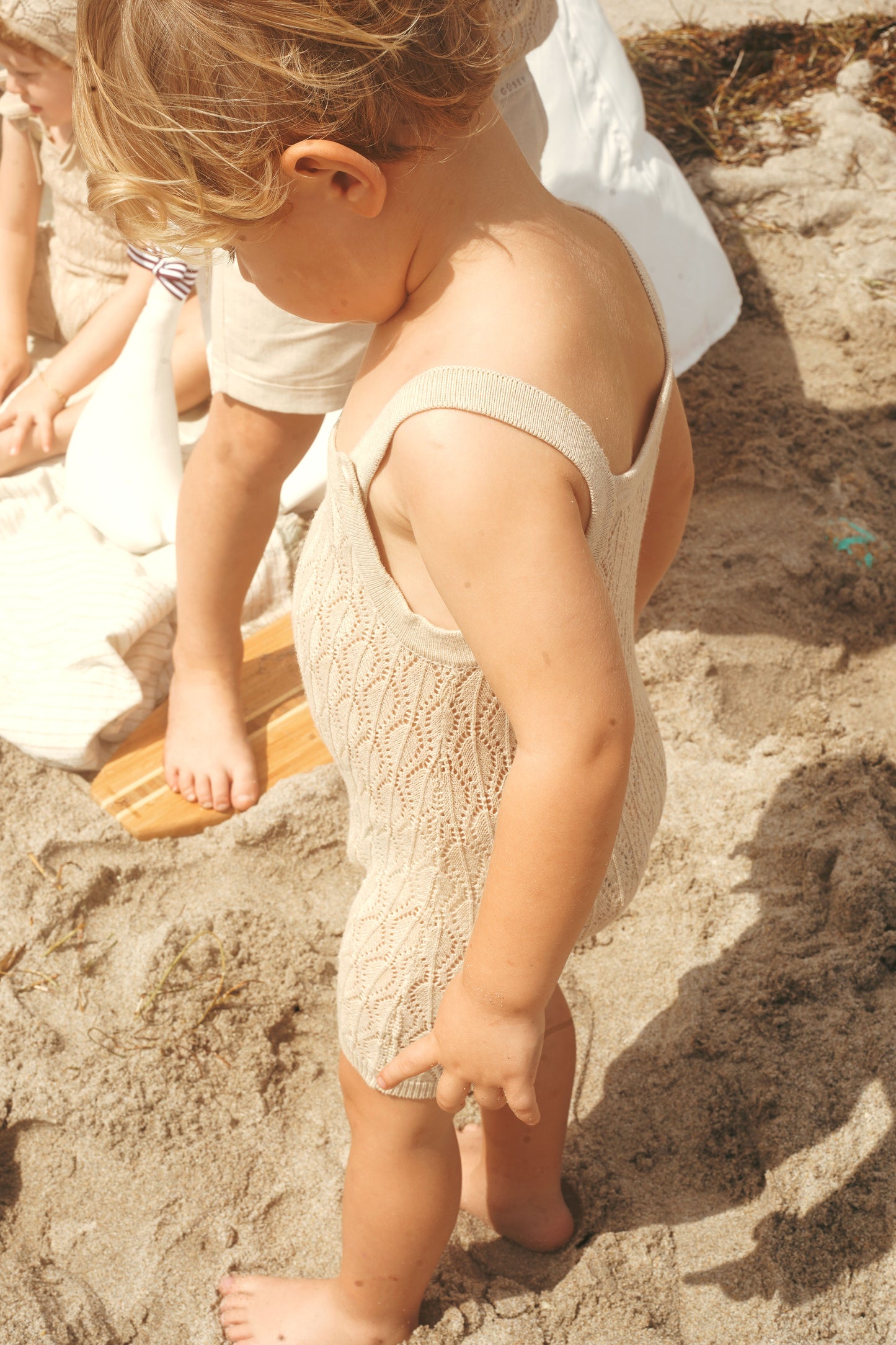 Thin knit boys romper