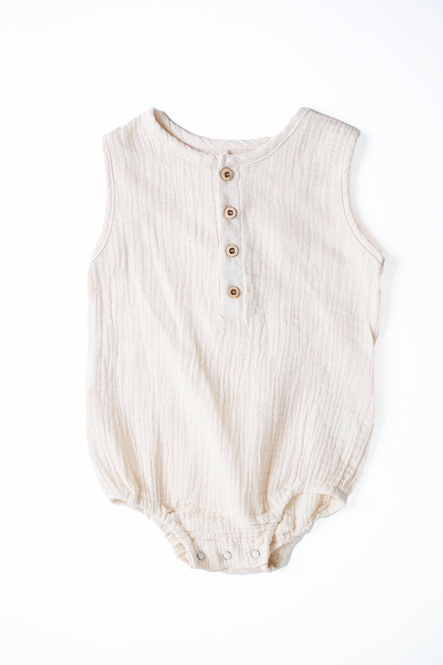 Lightweight cotton romper (cream)