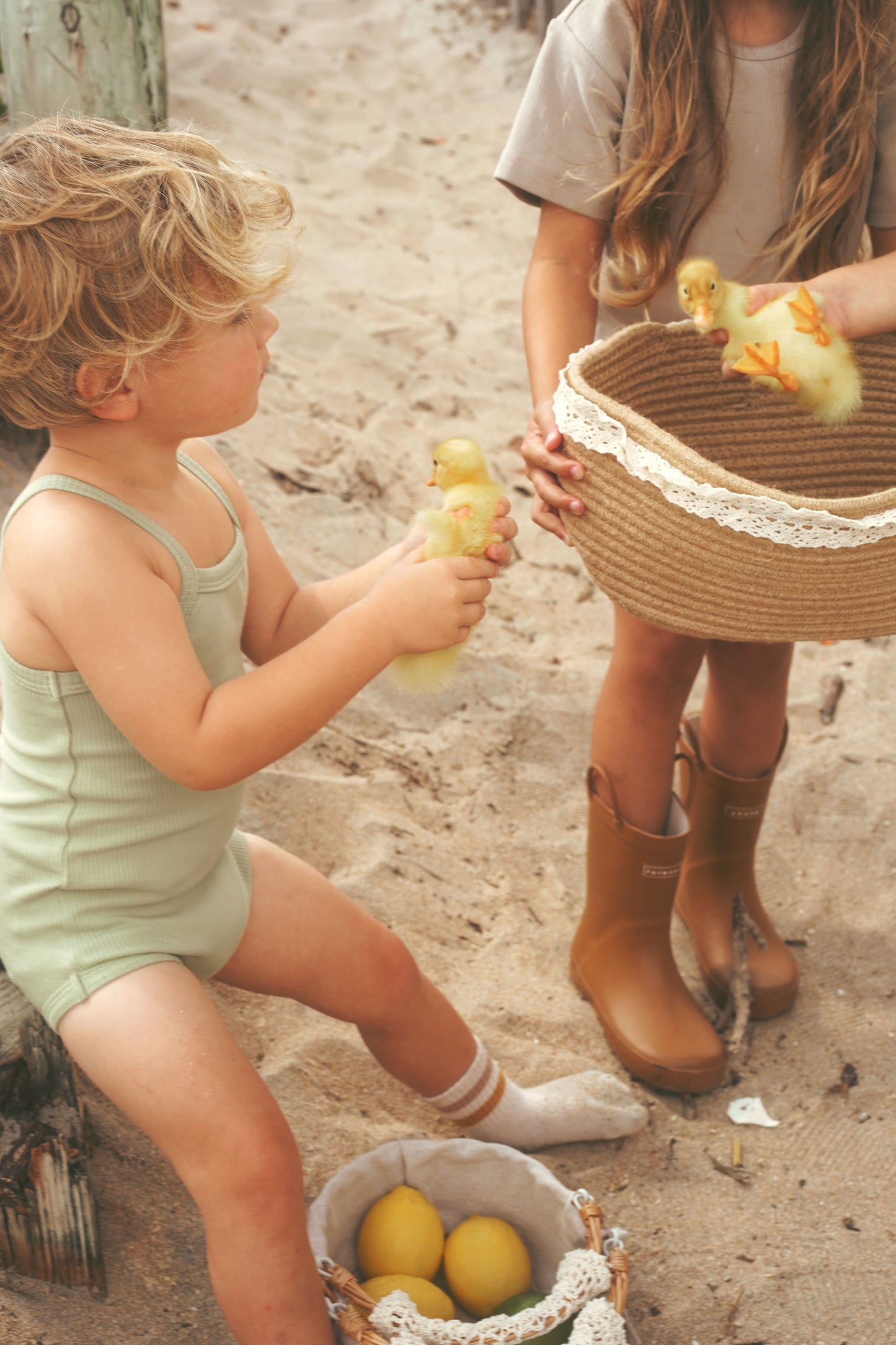 Ribbed romper (light green)