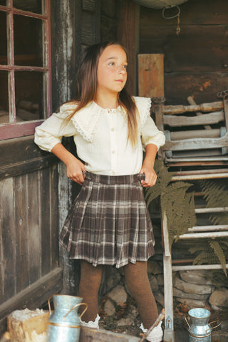 Plaid skirt (length longer than appears on model)