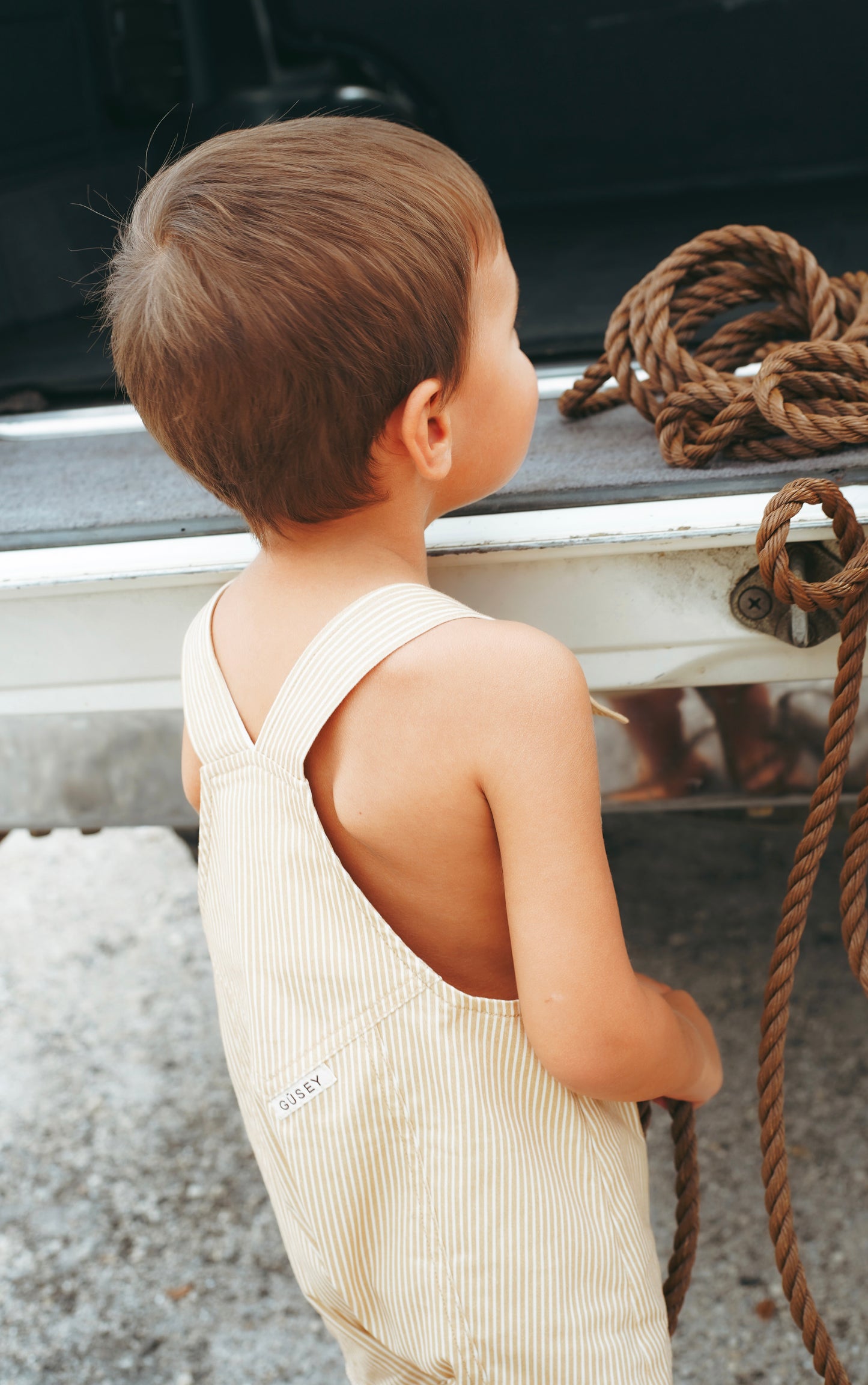Pinstripe Boys Romper