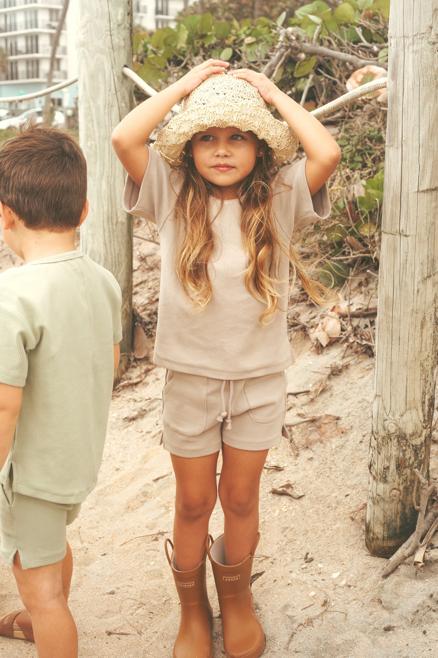 Unisex Ribbed set (sand)